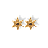 Aretes con estrella de sheriff grandes vista frontal